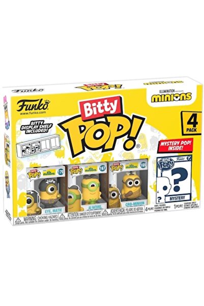 Funko Μπίτι Ποπ Σετ 4 τεμαχίων Μίνιονς Έιτ Μάτι