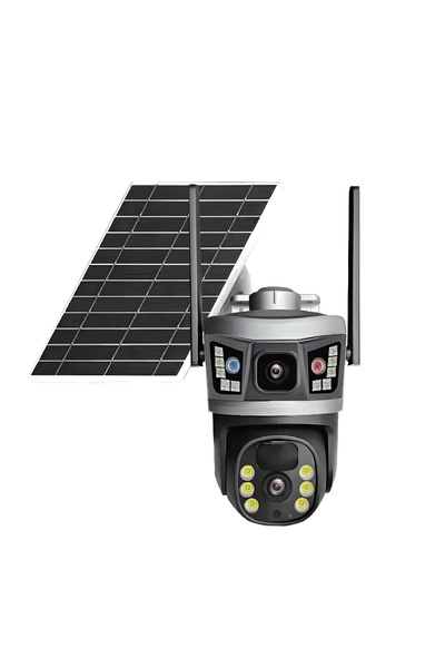 hotzeass 4G Solar Surveillance Camera, 6MP Full HD, PTZ, Color Night Vision, PIR + AI