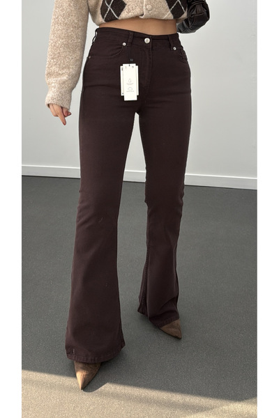 Narferita Santorini Yüksek Bel Toparlayıcı Flare Jeans