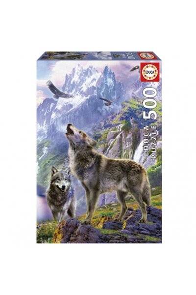 EDUCA 500 piese puzzle Lupi în stânci (80-19548)