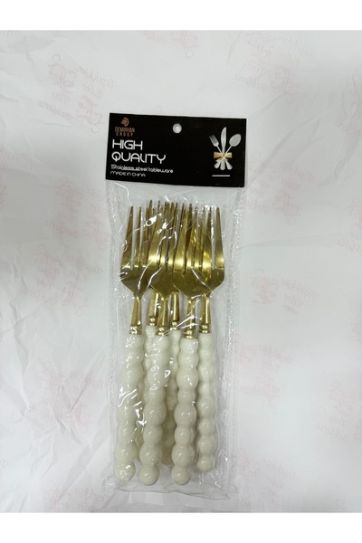 AYŞENURHASANOĞLU Gold Beyaz İncili Küçük Boy çatal