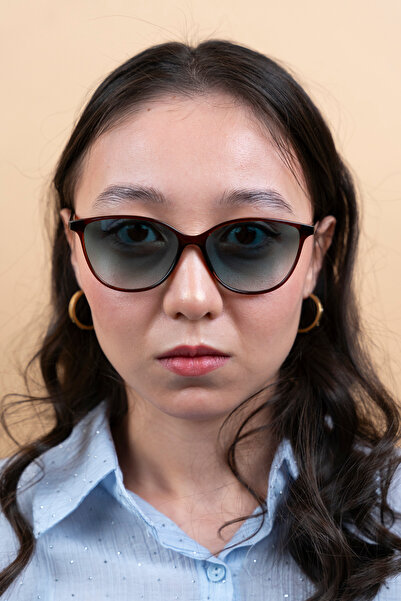 TARSS Elina Brown Cat Eye Women's Sunglasses |   Green Glass Uv400 |   Flexible Lightweight