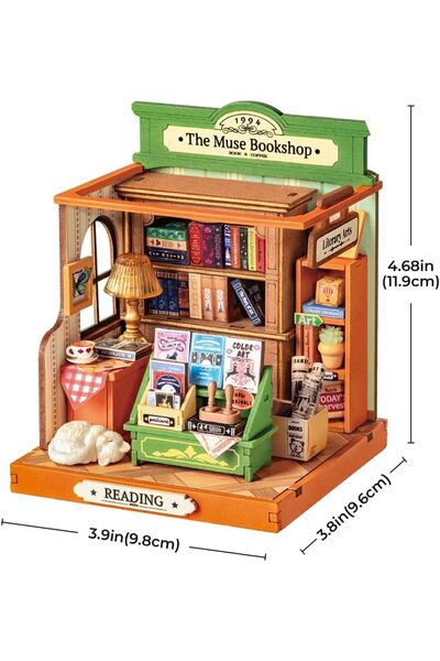Margoun DIY Mini Building House Micro Kit(Muse Bookshop)-Single pack
