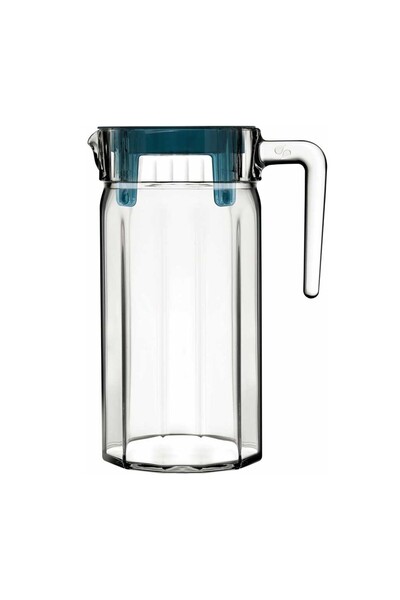 Paşabahçe Sürahi, 1400 Cc, Petrol Yeşili, Akrilik Kapaklı, Cam Karaf