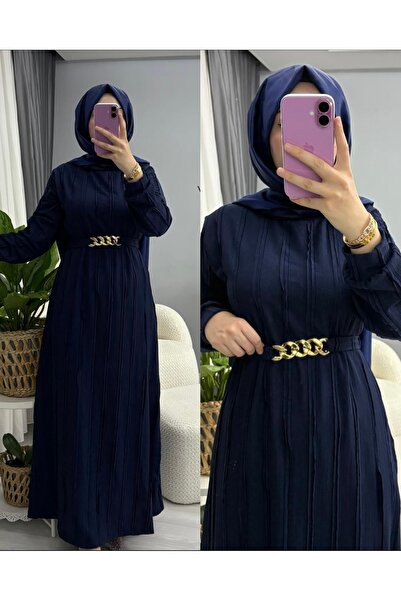 suphan tekstil فستان بتفاصيل سلسلة