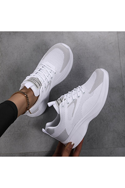 SOSENFER 跑步鞋女。舒适百搭户外轻便透气慢跑女鞋,时尚运动休闲鞋女