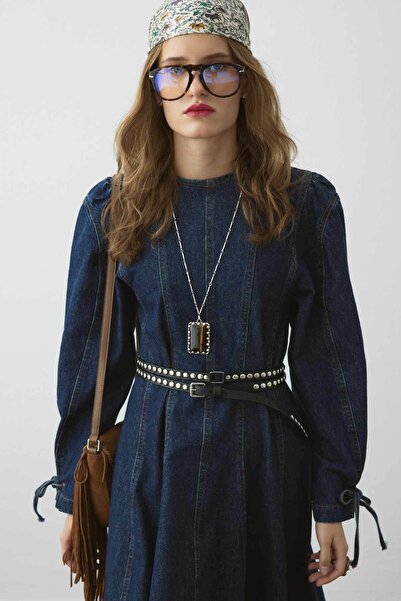 Hooopstore Staple Detailed Leather Black Belt