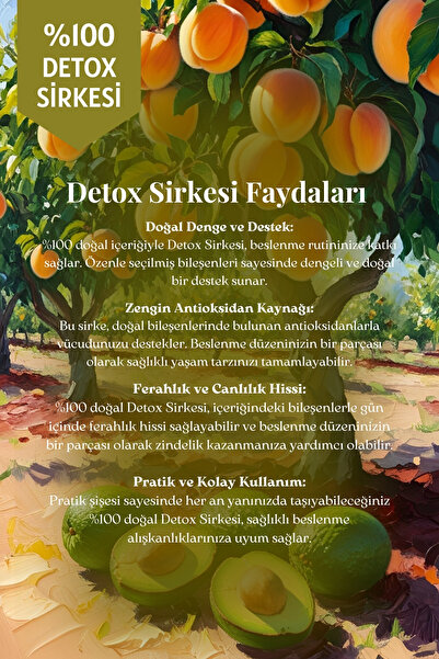 Mim and More Detox Sirkesi 2'li Set - Doğal Fermantasyon, %100 Doğal, Katkısız, 250 ml