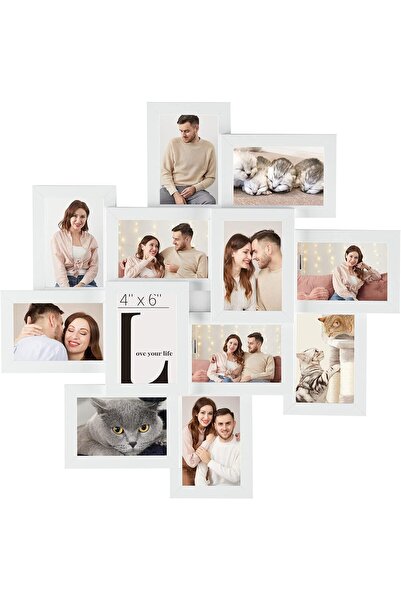 SONGMICS 4x6 Collage Picture Frames, 12-Pack, Cloud White