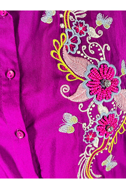 dml giyim Sleeveless Linen Blouse with Embellishment Details