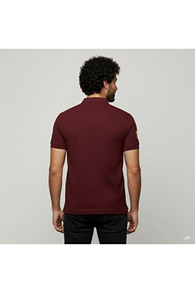 Ethic Solutions Men’s Premium Cotton Polo Shirt with Embroidered Logo – Maroon