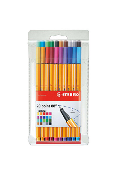 Stabilo point 88 Fineliner, 20 colors / set