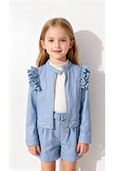 Gocoland Set de aspect de piele piese din imitație de piele cu volane pentru fetiță