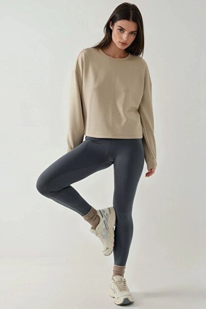 Hiccup Long Sleeve Sweatshirt with Back Slit Detail