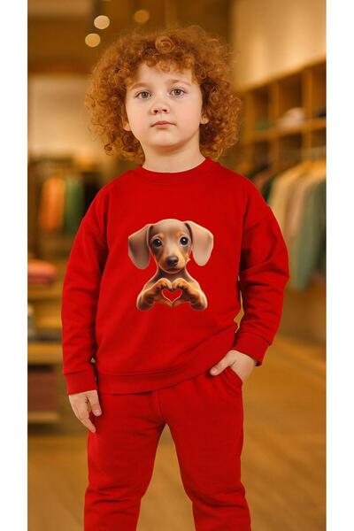 playwear Παιδικό Φούτερ Σετ με στάμπα HEART BUBBLE για Κορίτσια και Αγόρια, μ...