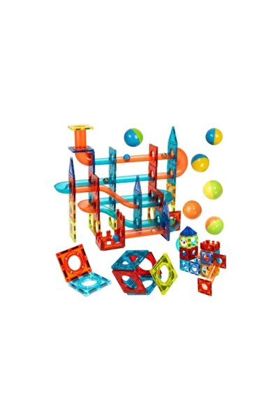 ISO TRADE Magnetic construction block set, 3D marble track, 96 pieces, unisex, multicolor