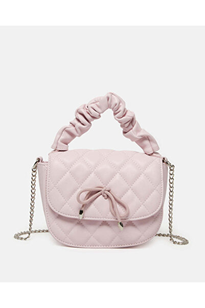 REDTAG Girls Pink Textured Crossbody Bag