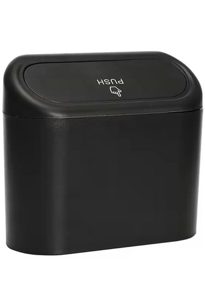 Aptel Car trash can, hook, plastic, black, 15.5x13.5x8 cm