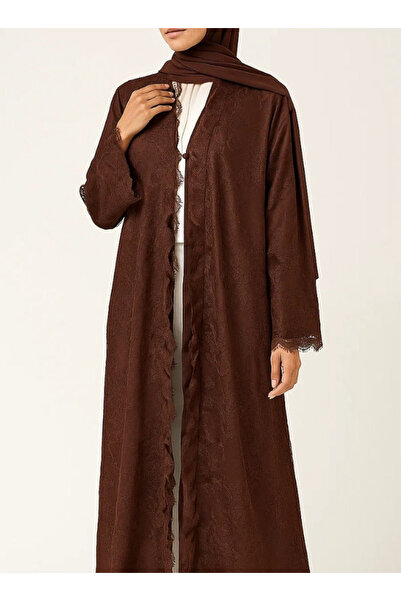 MayaCloset Luxury Arabic Sheer Dantel Abaya & Kimono & Ferace