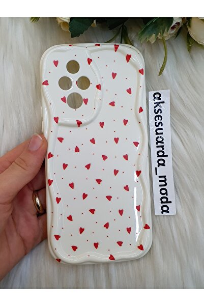 ZB Aksesuarda Moda Honor 200 Compatible Red Hearts Printed Patterned Case