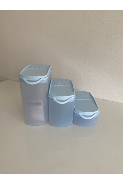 Tupperware oval dizayn kuru gıda saklama 3lü set