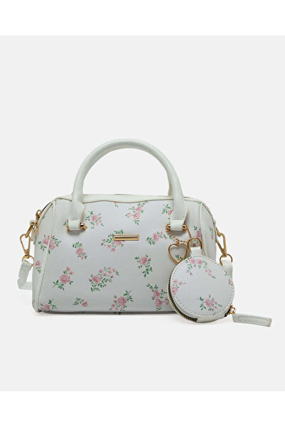 REDTAG حقيبة بولين مطبوع باللون الأبيض للبنات