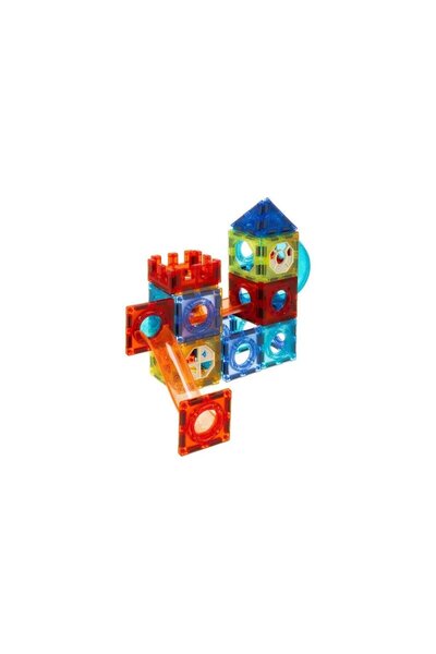 ISO TRADE Magnetic construction block set, 3D marble track, 96 pieces, unisex, multicolor