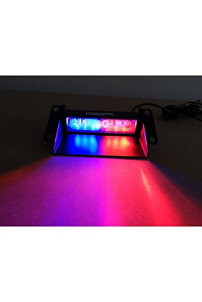 Reflection Vision 3-in-1 Windshield Beacon, Red-Blue, Strobe, 36W, 12-24V