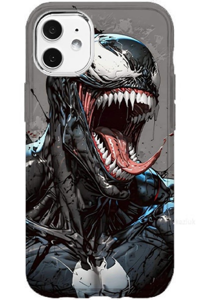 Turkuaz iPhone 11 Compatible Venom Design Luxury Silicone Case