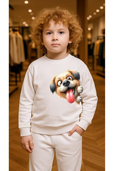 playwear Παιδικό Φούτερ Σετ με στάμπα DIL DOG για Κορίτσια και Αγόρια, με λαι...