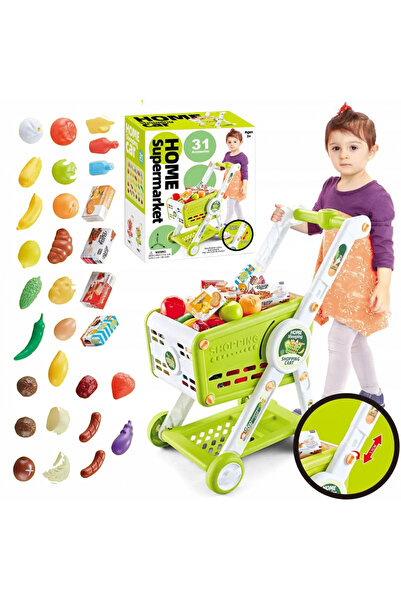 Matadi Shopping trolley with adjustable height and 30 accessories Home Supermarket Green