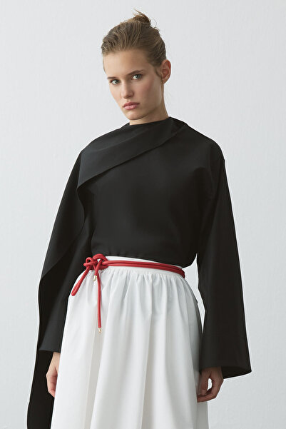 Hooopstore Cord Leather Red Belt