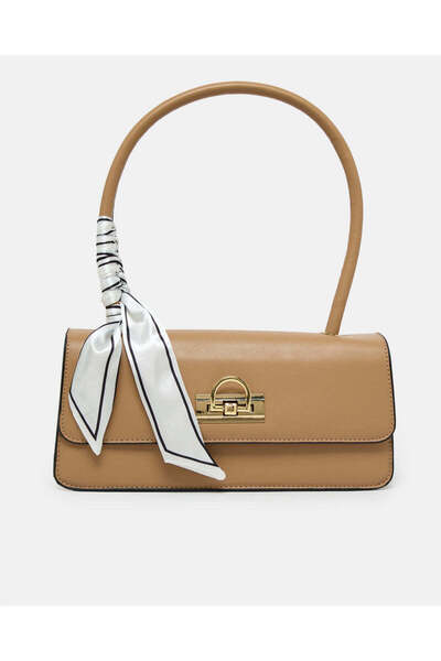 REDTAG حقيبة كتف نسائية باللون البيج مع وشاح