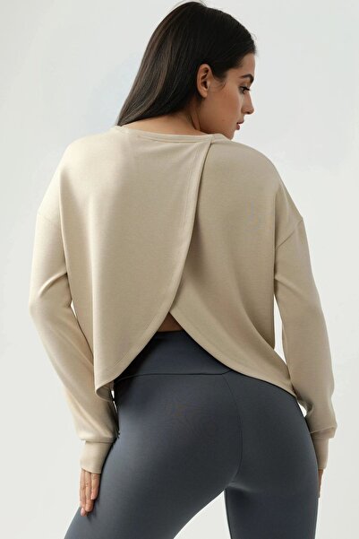Hiccup Long Sleeve Sweatshirt with Back Slit Detail