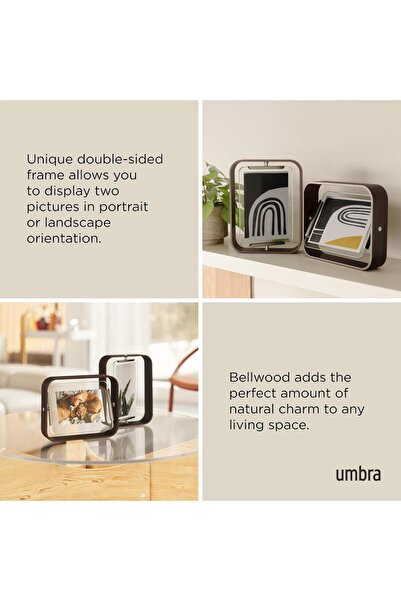 umbra Bellwood Desk Frame 5" x 7", Aged Walnut