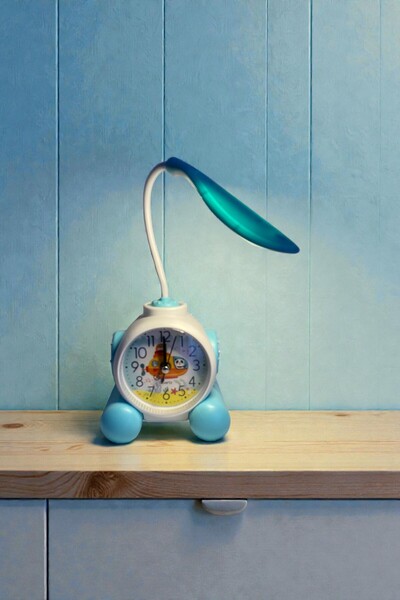 CaactuStore Denizaltı Tasarımlı Işıklı Şarjlı Masa Saati