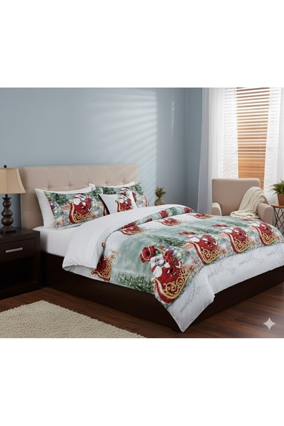 Casa Pucioasa Finet Bed Linen "Santa Claus in the Magic Sleigh" - 6 Pieces, 230x250