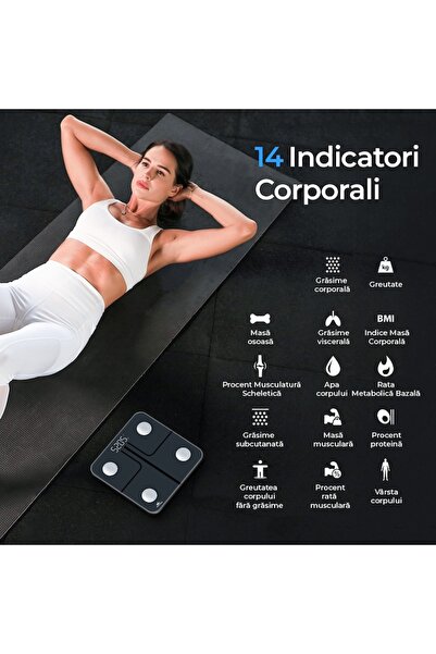 wavego Smart Scale — 14 Body Metrics, 4 BIA Sensors, Baby & Pet Mode, iOS/Android