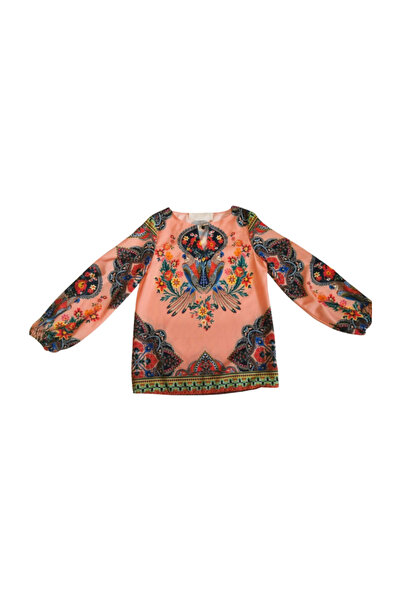 Camasa Boho chic blouse with wide sleeves and exotic print