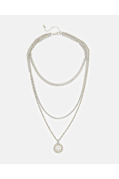 REDTAG Women Silver Pendant Necklace