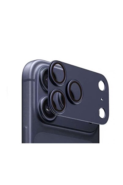 TeknoŞen واقي عدسة آيفون 17 برو من الألومنيوم الأزرق بتغطية كاملة وحماية فائق...