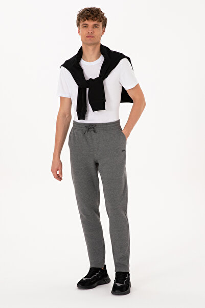 U.S. Polo Assn. Men's Anthracite Melange Fleece-Lined Sweatpants 50313761-Vr081