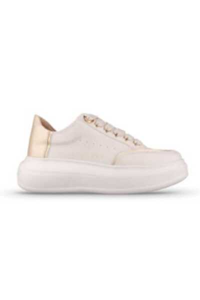 M.P. Mp 252-6307 Beige Women's Lace-Up Sports Shoes