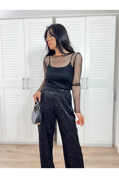 Transparan Bluz Kadın Transparan Tül Bluz