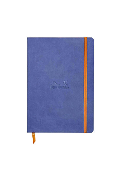 Rhodia Caiet A5, 80 pagini, copertă moale, 90 g/m² Clairefontaine, albastru safir