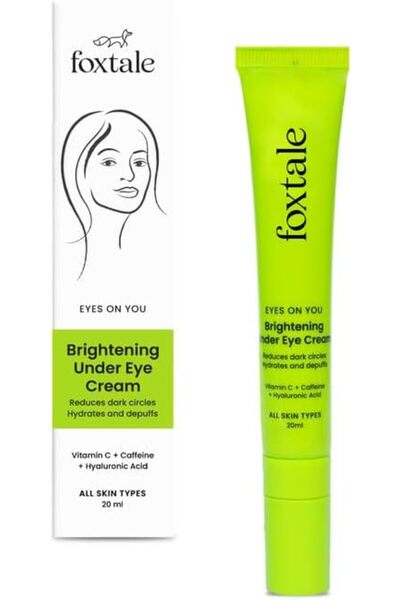 Foxtale كريم تفتيح تحت العين مع فيتامين سي والكافيين وحمض الهيالورونيك