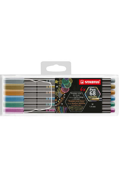 Stabilo Pen 68 Metallic, 6 Colors Set