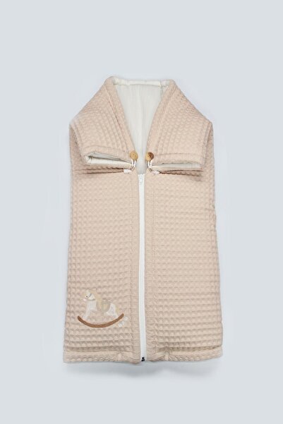 Budi بطانية بيستايل بسحاب من الحياة الطبيعية بحجم 70114 بيج