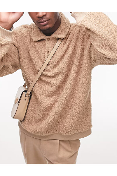 TopMan Oversized Blouse, Brown