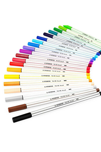 Stabilo Pen 68 Brush, brush tip, 24 colors / set